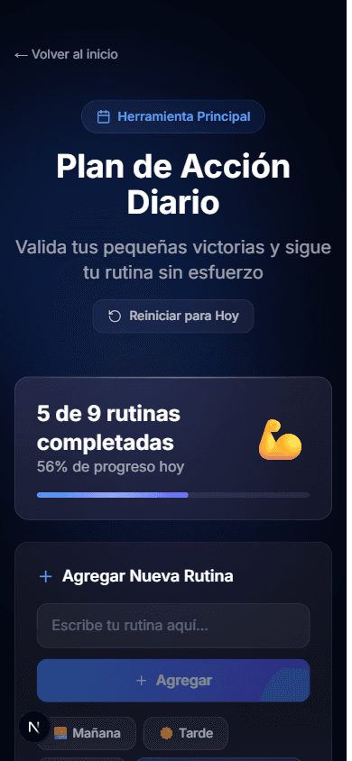Plan de Acción Diario — Mobile